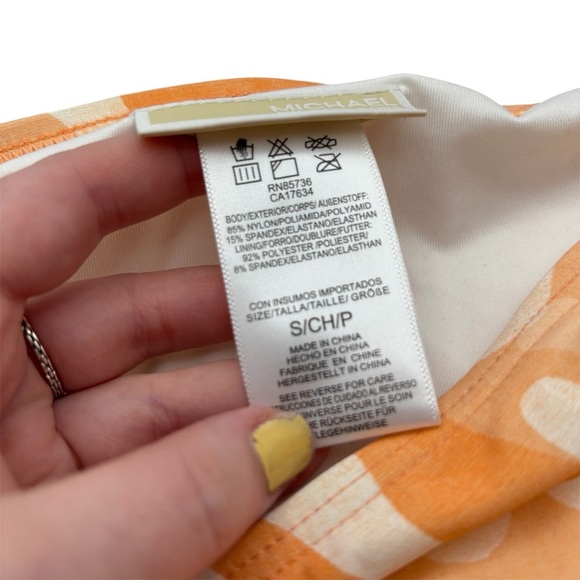 NWT Michael Kors Orange and White Bikini Set Size Small - Picture 6 of 11